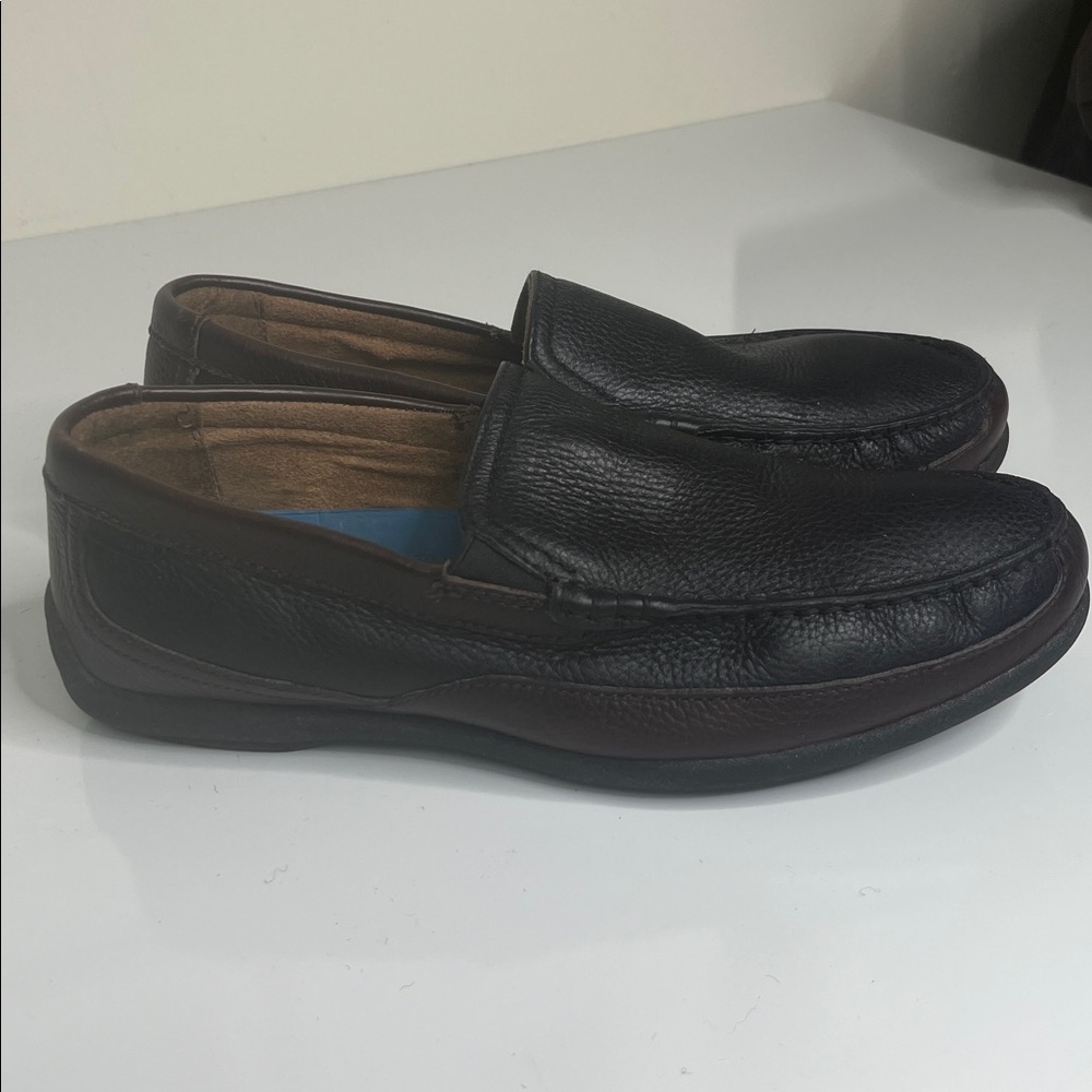 Florsheim Leather Loafers Slip On Black Brown Size 10